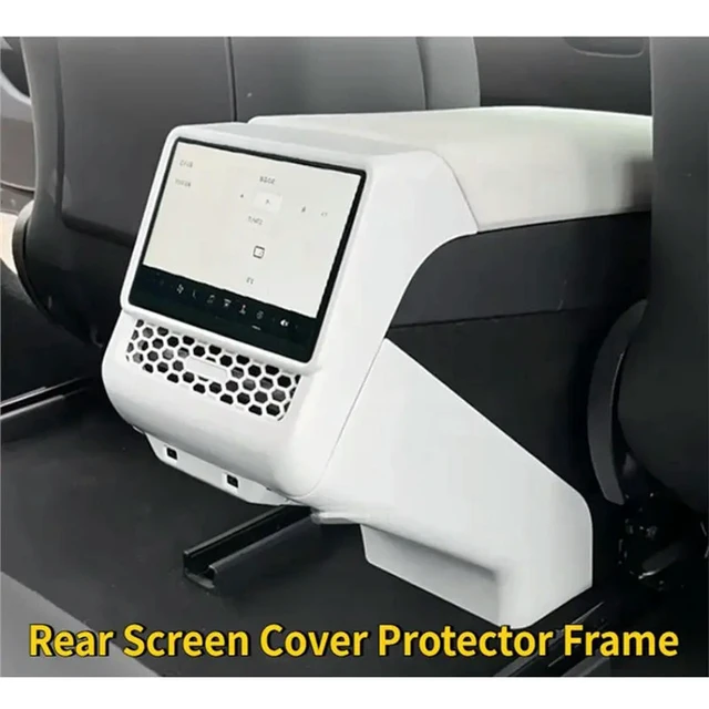 Alt view image 3 of 3 - Car Interior Accessories Rear Screen Cover Protector Frame For Tesla Model Y Juniper 2025 Back Air Vent Trim