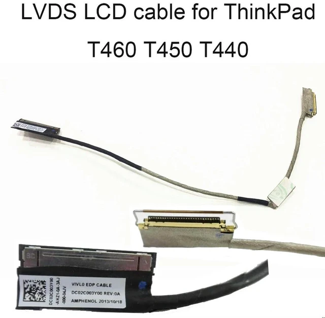 Alt view image 3 of 3 - Laptop LCD LVDS FHD Video Cable For ThinkPad T440 T450 T460 DC02C003Y00 DC02C006D00 00HN543 04X5449 30Pin Connector