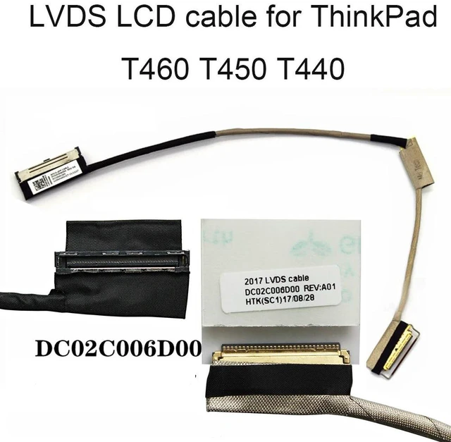 Alt view image 2 of 3 - Laptop LCD LVDS FHD Video Cable For ThinkPad T440 T450 T460 DC02C003Y00 DC02C006D00 00HN543 04X5449 30Pin Connector