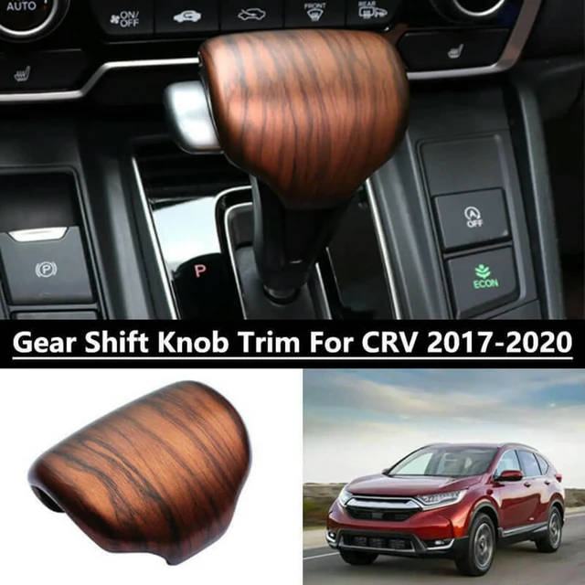 Alt view image 3 of 3 - 3X ABS Peach Wood Grain Gear Lever Shift Knob Cover Trim For Honda CR-V CRV 2017-2020