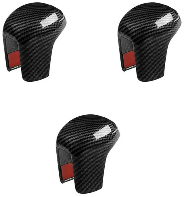 Main image of 3X Black Carbon Fiber Car Gear Shift Knob Cover Trim Gear Head Cover For Honda Civic 2022