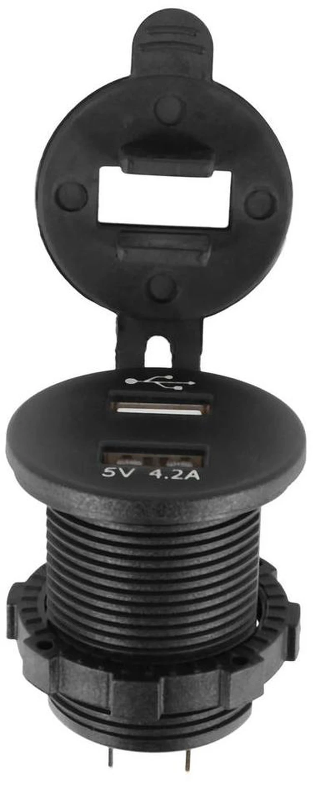 Alt view image 2 of 3 - 4X USB Car Socket 12V Car 5V 4.2A Dual USB Car Waterproof Car Adapter With LED Digital Voltmeter