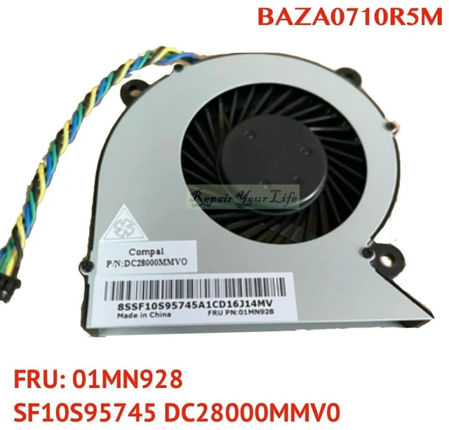 Main image of 01MN928 AIO CPU Cooling Fan for 520c-24igm 520c-24iwl 520c-24iil 520c-24 All-in-One Computer PC Cooler Fans BAZA0710R5M