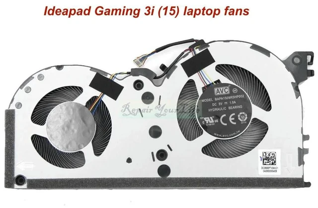 Alt view image 3 of 3 - CPU Cooling Fan For Gaming 3i (15) 3 15ARH05 15IMH05 Laptop Fans Cooler Radiator 5F10S13912 5F10S13913 DC 5V