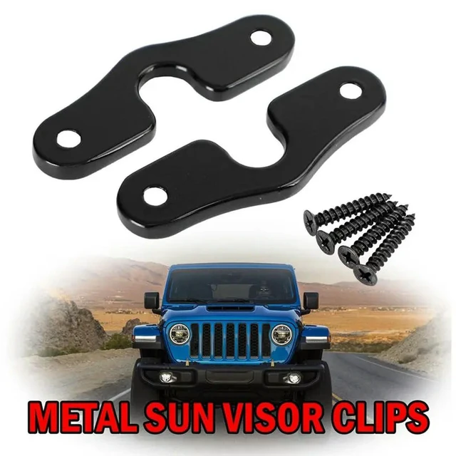 Alt view image 3 of 3 - Sun Visor Clips Repair Kit Sun Visor Clips For Jeep 2018 & er JK JL JT Gladiator Wrangler