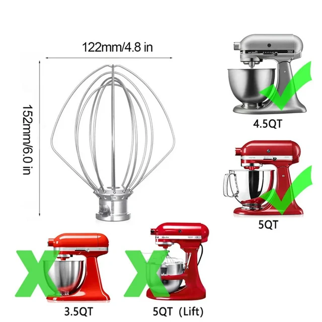 Alt view image 3 of 3 - For Kitchen Aide Assecories 4.5-5 Qt Tilt-Head Stand Mixers for Kitchenaid Paddle Attachment for K45B/K5THCB/K5THBS