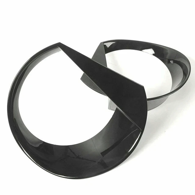 Alt view image 3 of 3 - Angry Eyes Front Headlight Bezels Trim Cover For Jeep Renegade 2015 2016 2017 2018 (Black)