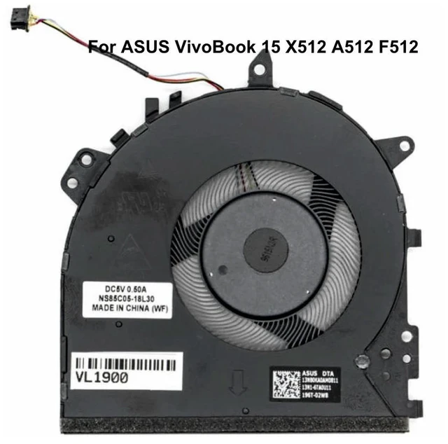 Main image of Computer CPU Cooling Fans For VivoBook 15 A512 A512FA A512FB A512UA A512UF Notebook PC FAN NS85C05-18L30 13NB0KA0AM0811