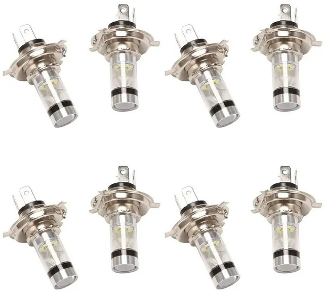 Main image of 8 Pcs H4 9003 HB2 LED Motorcycle Headlight Bulbs HID Hi&Low 6500K White Power
