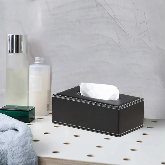 Main image of 2X Leather Tissue Box Cover, Face Tissue Box, Modern Napkin Box, Car Towel Box, Car PU Leather Drawer