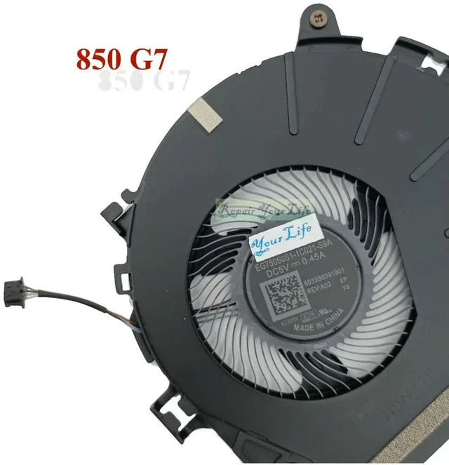 Alt view image 3 of 3 - Laptop CPU Cooling Fan for EliteBook 850G7 850 G8 855 G7 855G7 M05261 HSN-I41C HSN-I36C EG75050S1-1C021-S9A 6033B0091901 DC5V