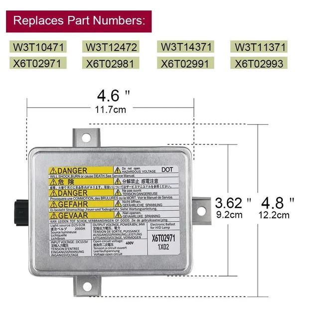 Alt view image 3 of 3 - W3T10471 X6T02991 33119-S0K-A10 Xenon HID Headlight Ballast For Acura TL TSX Honda S2000 Accord Mazda 3 5 Mitsubishi Grandis