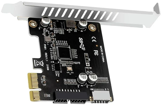 Main image of Computer PCI-E To USB 3.0 Type C Front Panel Adapter 19PIN PCI-E To USB 3.0 Hub Splitter Expansion Card