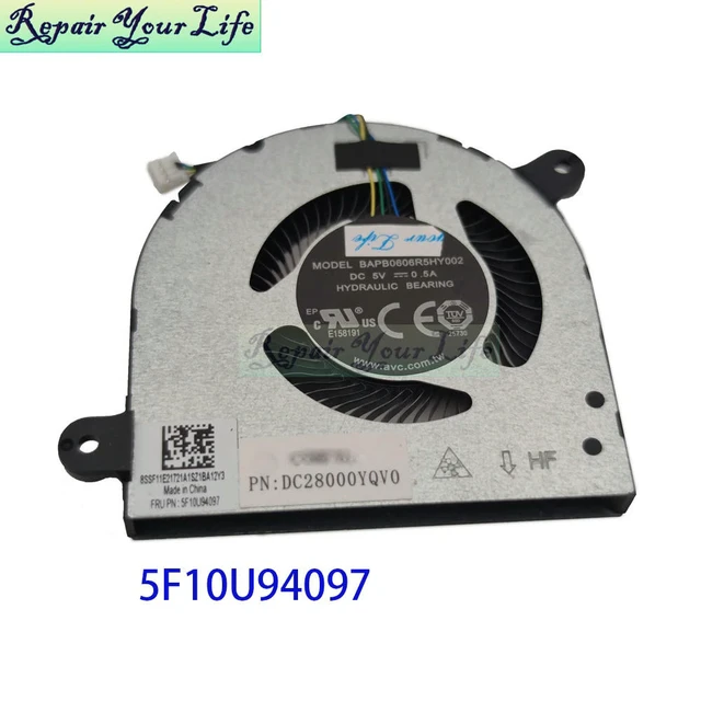 Alt view image 3 of 3 - CPU Radiator Cooling Fans Notebook Cooler Processor Parts 5F10U94097 6006 5V Blower Fan BAPB0606R5H-Y002 DC28000YQV0 DC5V 0.5A