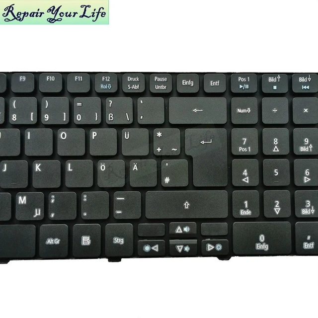 Alt view image 2 of 3 - German Laptop Keyboard For Aspire 5810 5820 5242 5251 5252 5336 5338 5536 5542 5625 5738 5741G MP-09B26D0-6983 No Backlit