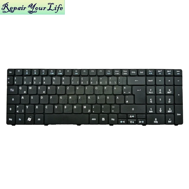 Main image of German Keyboard For eMachines E440 E442 E529 E530 E640 E730 G460 G640 Timeline 8531 8571G 8572 PK130C93A08 Notebook Teclado