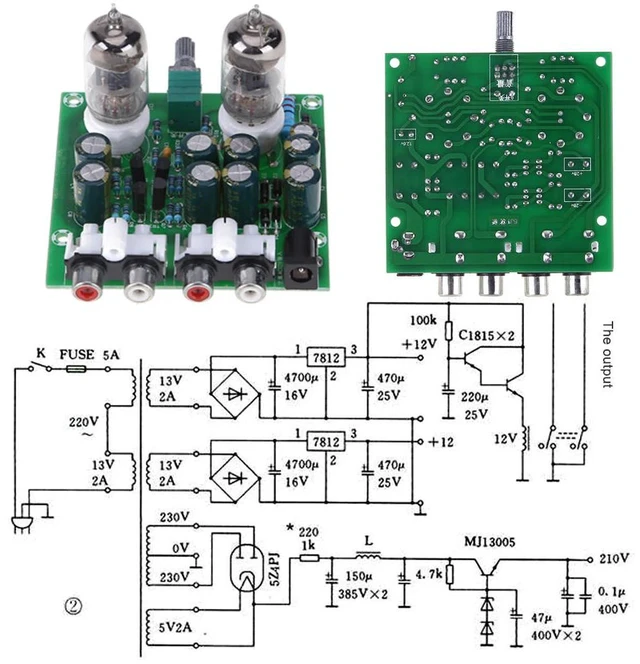 Alt view image 2 of 3 - HiFi Stereo Electronic Tube Preamplifier Board Finished Preamp Amplifer Module Amp Effect Parts Accessories