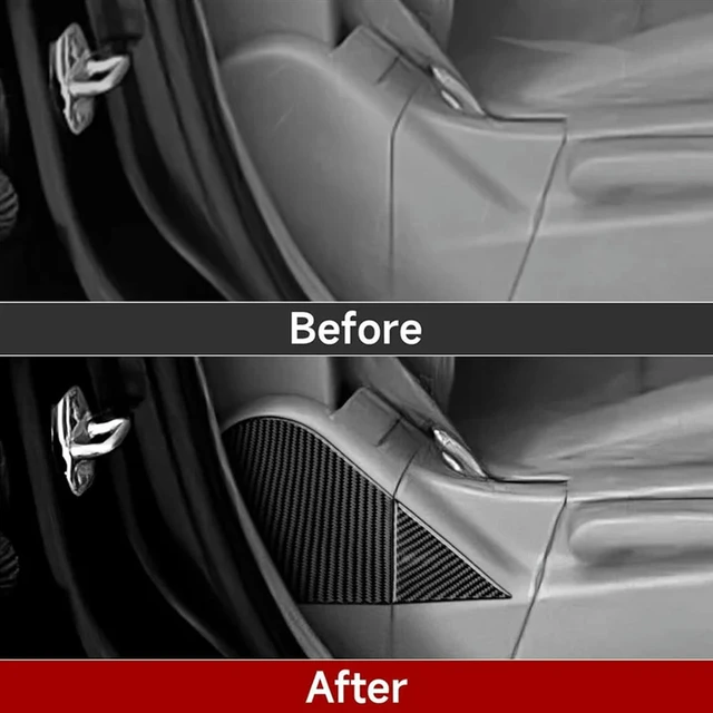 Alt view image 2 of 3 - Carbon Fiber Car Seat Side Panel Cover Accessories Decals Seat Adjustment Cover For Dodge Durango 2014-2020 Trim