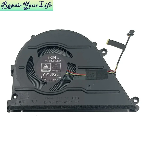 Alt view image 3 of 3 - Notebook Cooler CPU Fan Cooling For Pavilion Aero 13 13-BE 13-BE0000 BE0131AU 2021 TPN-W152 M52816-001 FNA0 DFS5K12115491P
