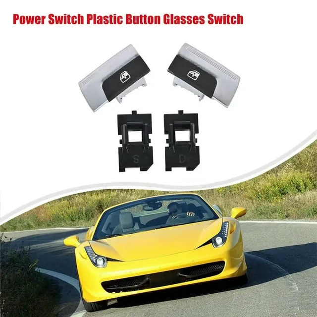 Alt view image 2 of 3 - Car Right&Left Power Switch Plastic Button Glasses Switch Replacement Accessories Fit For Ferrari 458 247885 247883