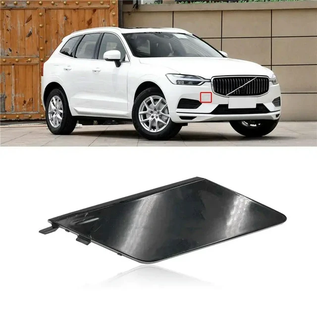 Alt view image 2 of 3 - 5X For Volvo XC60 2018 2019 Rear Bumper Trailer Cover Tow Hook Cap Traction Lid Towing Hood Shell Replacement 39849034