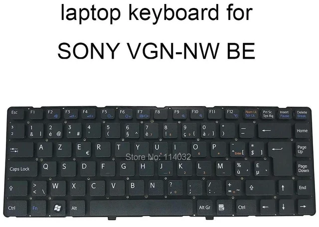 Main image of BEL Belgian AZERTY Keyboards for VAIO VGN NW VGNW, Replacement Keyboard 53010DJ34 203 148738291