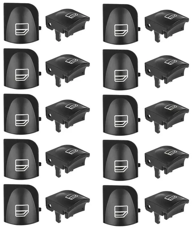 Main image of 20X Window Switch Button Covers For Mercedes Benz W203 W208 Front Left+Right Window Switch Repair Button Caps