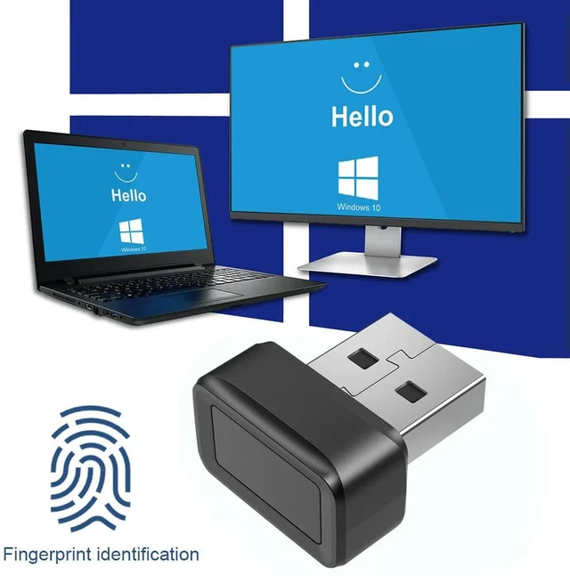 Main image of USB Fingerprint Key Reader FIDO U2F Biometric Fingerprint Hello 360° Touch Biometric Mini Key Dongle