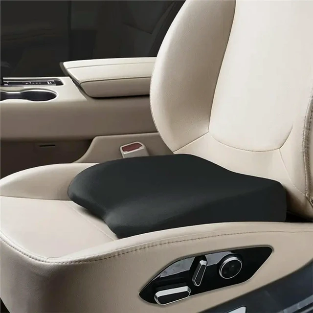 Alt view image 2 of 3 - Car Seat Lifter Pad,Small Lumbar Support Cushion, Driver Height Adjusting Pad For All-Seasons Black