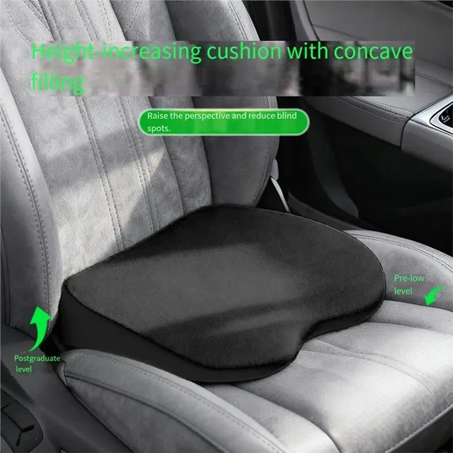 Alt view image 3 of 3 - Car Seat Lifter Pad,Small Lumbar Support Cushion, Driver Height Adjusting Pad For All-Seasons Black