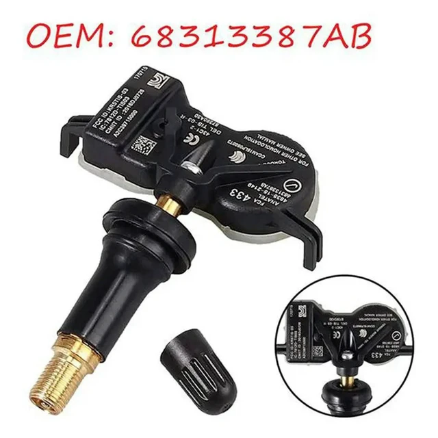 Alt view image 3 of 3 - 4X Car Tire Pressure Sensor TPMS 68313387AB For Jeep Grand Cherokee Compass Dodge Durango Fiat 500X
