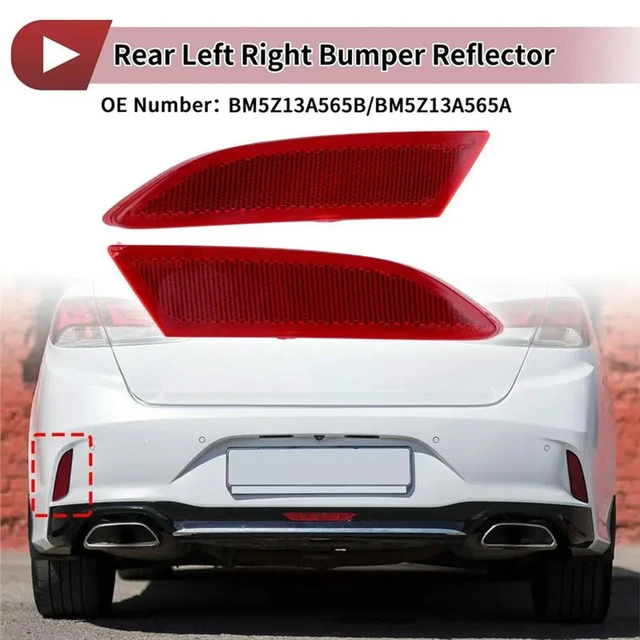 Alt view image 3 of 3 - Side Marker Light For Ford Focus 2012-2018 1 Pair Rear Bumper Reflectors BM5Z13A565B, BM5Z13A565A Bumper Reflector