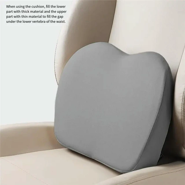 Alt view image 2 of 3 - Car Seat Lifter Pad, Driver Height Adjustment Pad,Small Lumbar Support Cushion For All-Seasons Grey