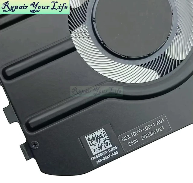 Alt view image 3 of 3 - D6V6X Notebook PC CPU Cooling Fan For Latitude 13 7340 Cooler Radiator Fans 5V CN-0D6V6X EG50040S1-CU60-S9A 023.100TH.0011