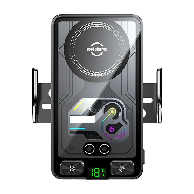 Main image of Temperature-Controlled 15W Car Charger Wear Resist Auto Clamping Phone Holders for Cars Truck Accessories