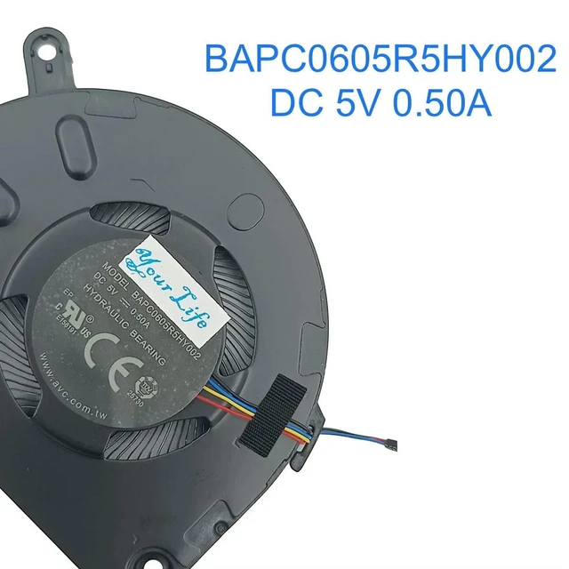Alt view image 2 of 3 - 5F11B22383 Laptop Cooling Fan for Yoga 6 13ALC6 82FN, 6-13ARE05 13ALC6 82ND CPU Cooler Fans BAPC0605R5HY002 DC 5V 0.50A
