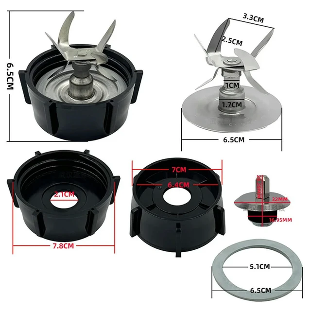 Alt view image 2 of 3 - Replacement Blades Sealing Ring Base for Oster Juicer Six-Blades Gaskets Blender Repair Accessories