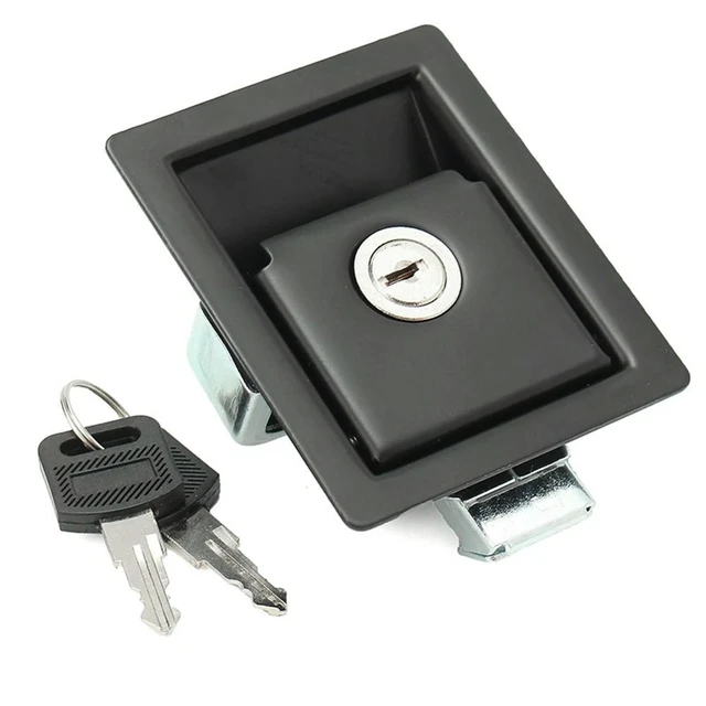 Alt view image 2 of 3 - 3X Rv Car Paddle Entry Door Lock Latch Handle Knob Camper-Trailer Pull Type Panel Door Lock