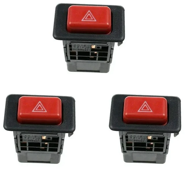 Main image of 3X MB652291 Hazard Warning Lights Switch Push Button For Pajero Shogun MK2 1991-1995 1996 1997 1998 1999