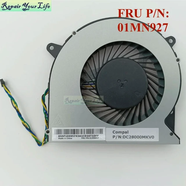 Main image of 01MN927 All-in-one PC Cooler CPU Cooling Fan for Ideacentre AIO 3-24IMB05 F0EU 22IMB05 F0EV 3-27IMB05 F0EY DC28000MKV0