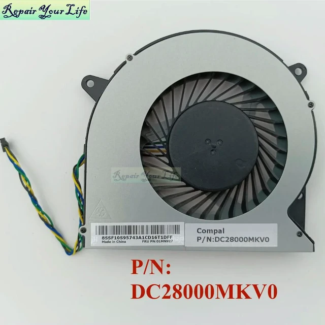 Alt view image 3 of 3 - 01MN927 All-in-one PC Cooler CPU Cooling Fan for Ideacentre AIO 3-24IMB05 F0EU 22IMB05 F0EV 3-27IMB05 F0EY DC28000MKV0