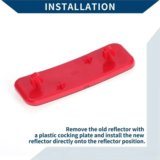 Alt view image 2 of 3 - Side Marker Bumper Reflector 1 Pair Red For Ford Transit 2015- 2022 BK2Z13A565B, BK2Z13A565A Rear Bumper Light