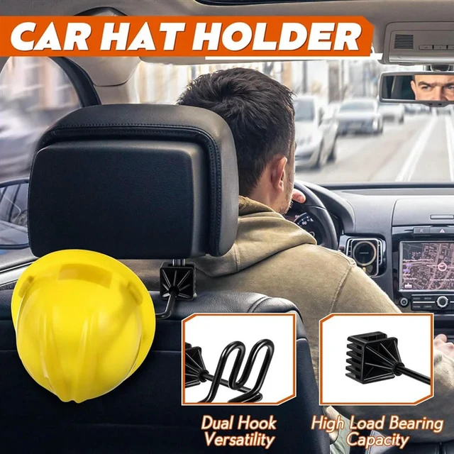 Alt view image 3 of 3 - For Truck SUV Hard Hat Hanger, Car Seat Holder- Keeps Cap Shape, Car Seat Back Organizer For Clothes , Cowboy Style