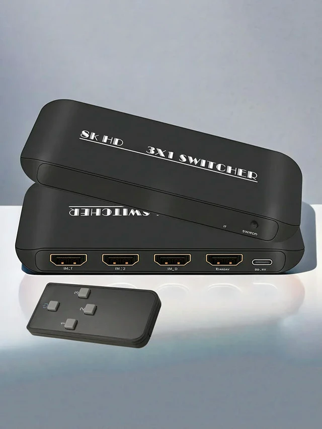 Alt view image 3 of 3 - Converter 8K 60Hz 4K 120Hz HDMI-compatible 2.1 Expander Selector with Remote Control for 5 Xbox for TV