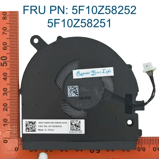Alt view image 3 of 3 - Laptop Cooling Fan for L13 Gen 3 Gen 4 ThinkPad 21B3 21B4 21FN 21FQ Notebook PC CPU Cooler Radiator 5F10Z58252 5F10Z58251