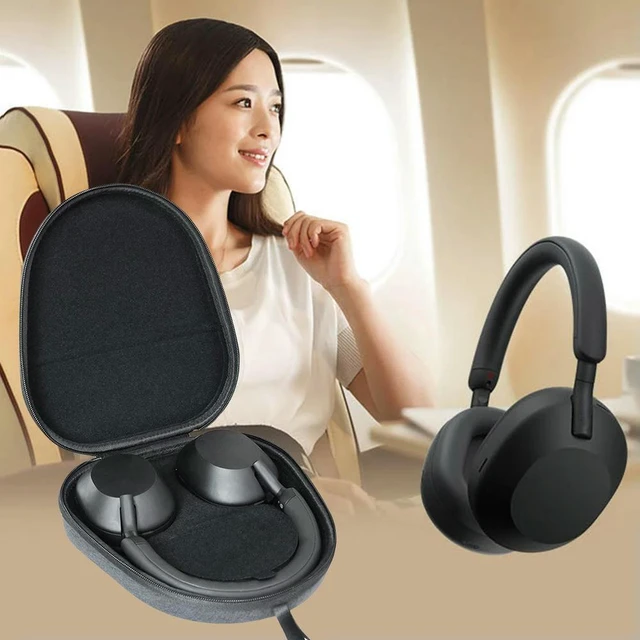 Alt view image 3 of 3 - Hard Carrying Case Shockproof Box Bag EVA Anti-Scratch Protective Hard Case for WH-1000XM5 Headphone