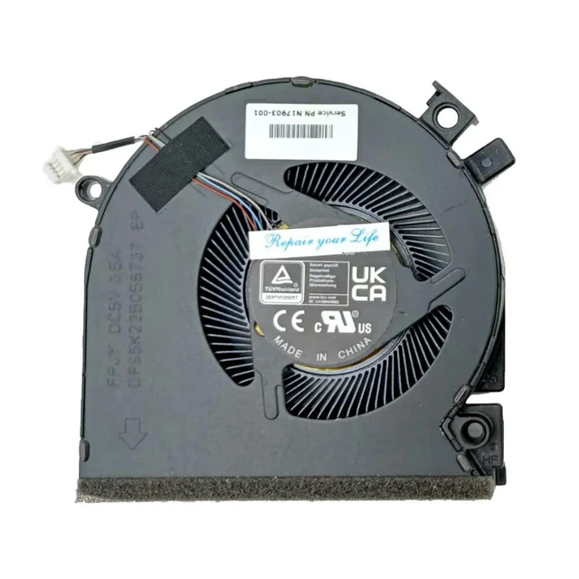 Alt view image 3 of 3 - CPU Cooling Fan for Victus 15 FA FB 15T-FA 15-FA100 15t-fa000 FB000 Gaming Laptop Cooler Radiator N13304 N17903 001 FPJY