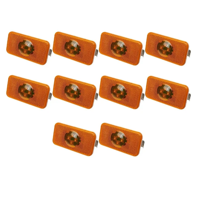 Alt view image 3 of 3 - 10X 24V Car Truck LED Side Marker Light Amber Indicator Lamp 4 LED For Volvo Trucks FM/FH