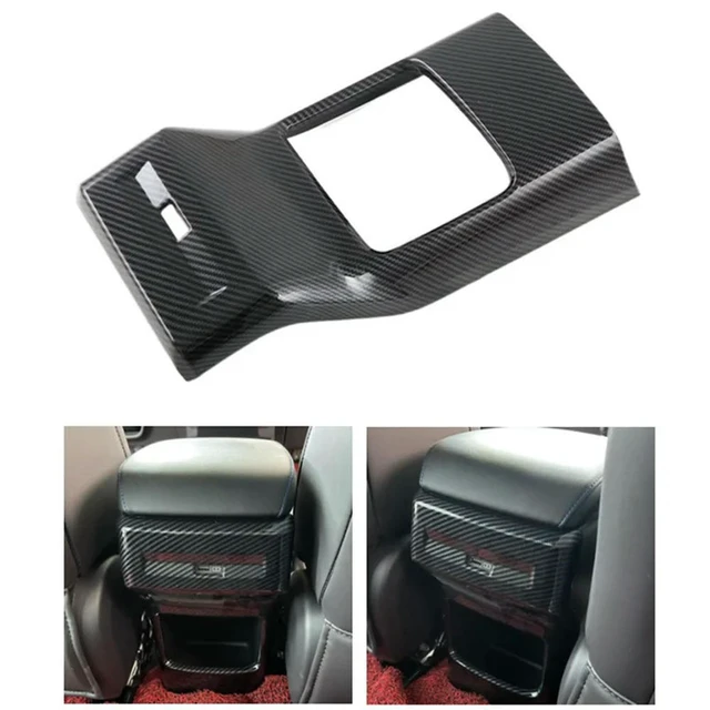 Alt view image 3 of 3 - 1 PCS Car Rear Air Outlet Cover Trim Anti Kick Panel ABS Carbon Fiber Sticker Accessories For MG 4 MG4 EV Mulan 2023