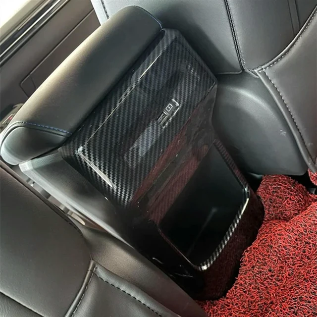 Alt view image 2 of 3 - 1 PCS Car Rear Air Outlet Cover Trim Anti Kick Panel ABS Carbon Fiber Sticker Accessories For MG 4 MG4 EV Mulan 2023